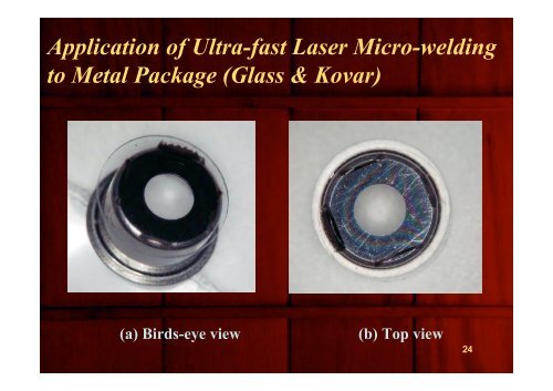 Ultrafast Laser Microwelding using Filamentation - Osaka University