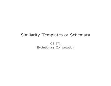 Similarity Templates or Schemata