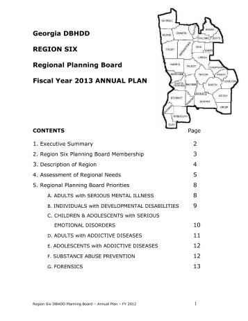 dbhdd region one planning board - Department of Behavioral Health ...