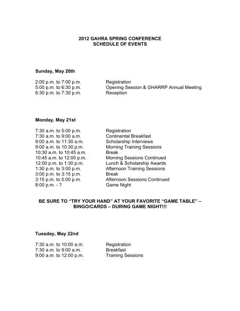 2012 GAHRA Spring Conference - Georgia Association of Housing ...