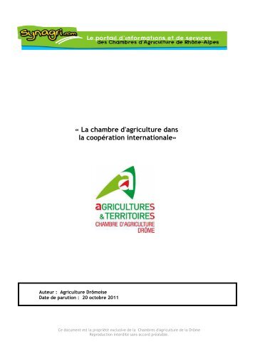 Mise en page 1 - Chambres d'Agriculture de RhÃ´ne-Alpes