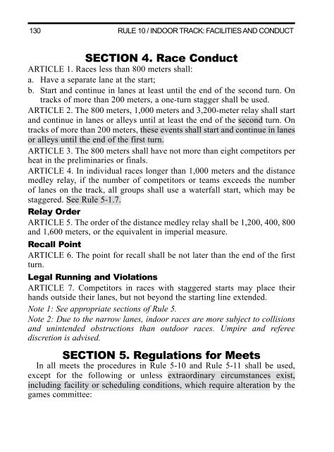 Men's & Women's Track & Field Rules - NAIA