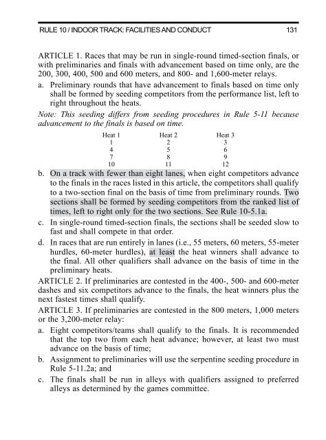 Men's & Women's Track & Field Rules - NAIA