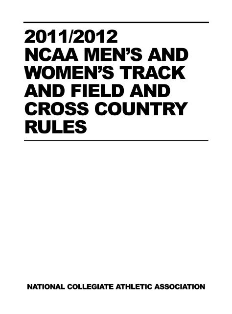 Men's & Women's Track & Field Rules - NAIA