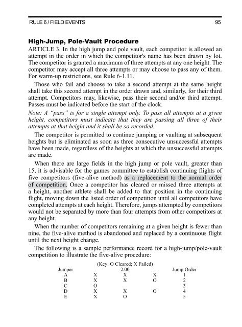 Men's & Women's Track & Field Rules - NAIA