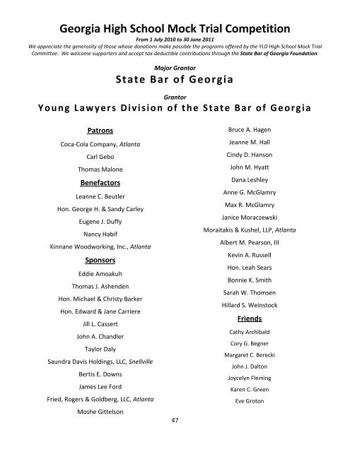 2012 Annual Report - State Bar of Georgia