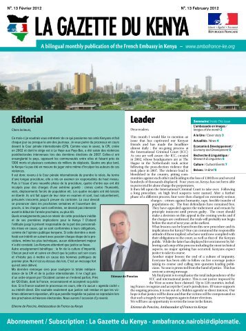 Leader Editorial - Ambassade de France au Kenya