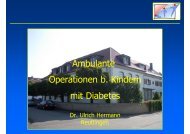 Ambulante Operationen bei Kindern mit Diabetes mellitus