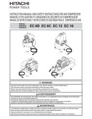 Manuel de l'utilisateur (PDF) - HITACHI Power Tools