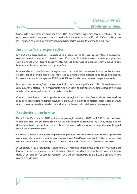 SÃ­ntese Anual da Agricultura de Santa Catarina - 2006-2007 - Cepa