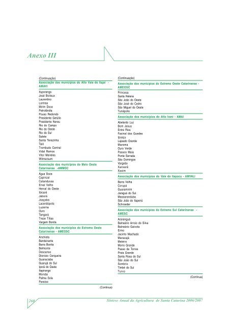 SÃ­ntese Anual da Agricultura de Santa Catarina - 2006-2007 - Cepa