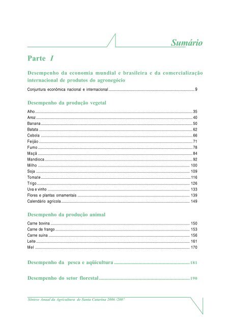 SÃ­ntese Anual da Agricultura de Santa Catarina - 2006-2007 - Cepa