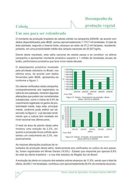 SÃ­ntese Anual da Agricultura de Santa Catarina - 2006-2007 - Cepa