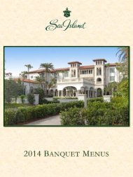 Banquet Menu - Sea Island