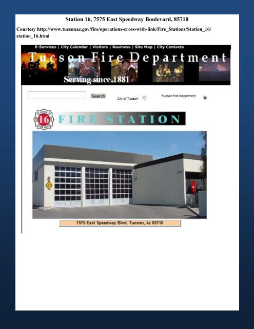 Tucson Fire Department Station 16 - Greater Tucson Fire Foundation