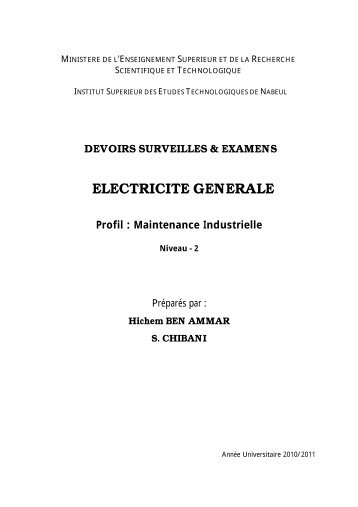 Devoirs surveillÃ©s & examens - Technologue pro