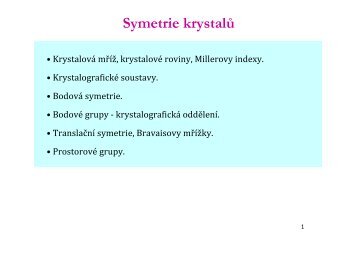Symetrie krystalů
