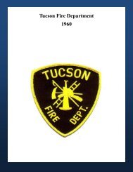 Tucson Fire Department 1960 - Greater Tucson Fire Foundation