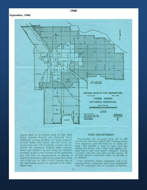 Tucson Fire Department 1960 - Greater Tucson Fire Foundation