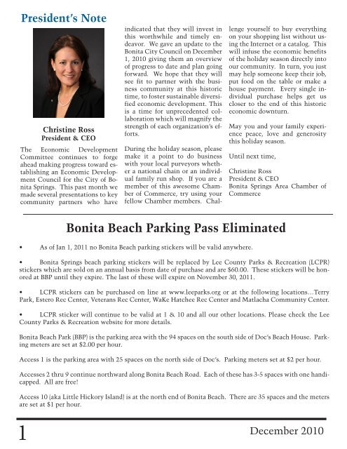 December 2010 - Bonita Springs Chamber of Commerce