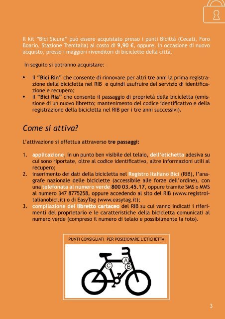 contrasto del furto delle biciclette - Comune di Reggio Emilia