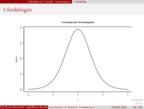 Introduktion til Statistik, ForelÃƒÂ¦sning 5 - Danmarks Tekniske ...