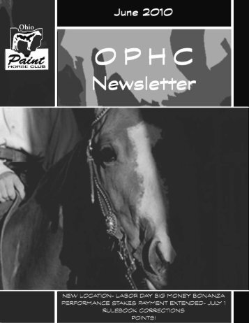 newsletter june 2010 .pdf - Ohio Paint Horse Club