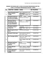 bil jabatan / agensi nama no telefon - Jabatan Perdana Menteri