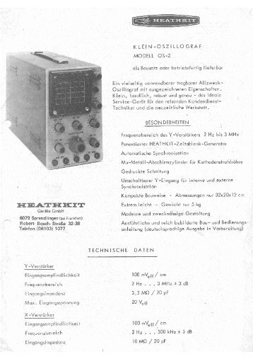 Heathkit OS-2 portable oscilloscope - Italy