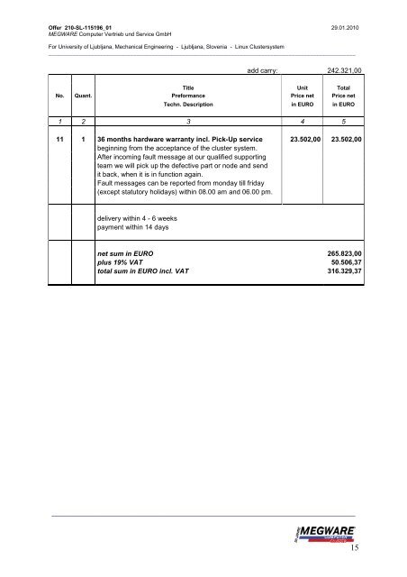 Offer For University of Ljubljana Mechanical Engineering Linux ...