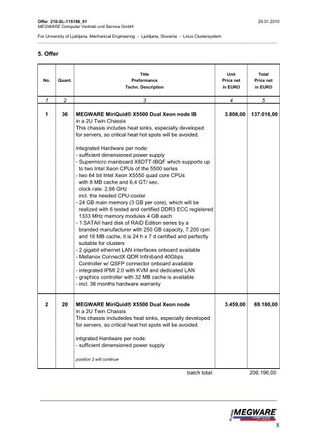 Offer For University of Ljubljana Mechanical Engineering Linux ...