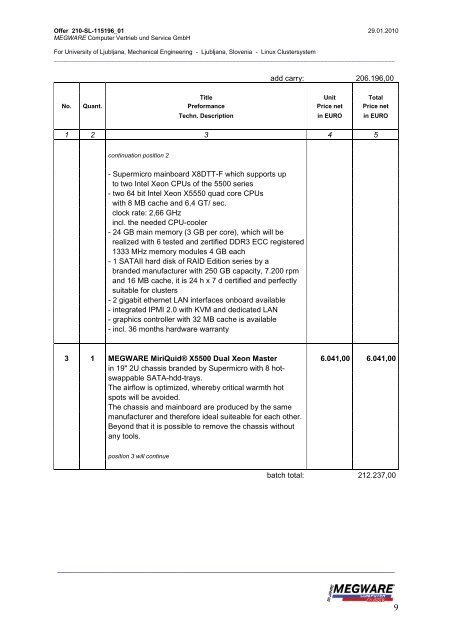 Offer For University of Ljubljana Mechanical Engineering Linux ...