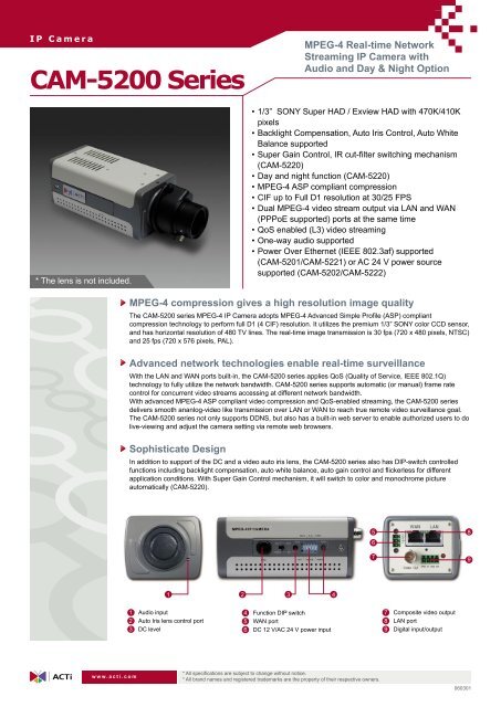 CAM-5200 Series_A4.indd - IP CCTV GmbH
