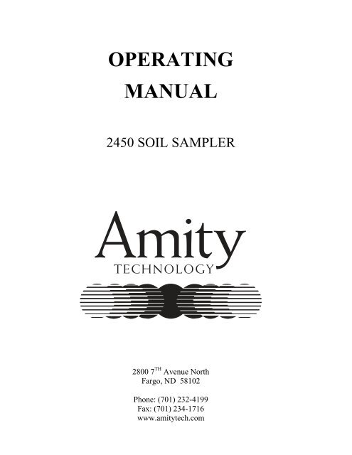2450 Operator Manual - Amity Technology