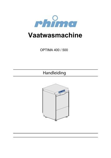 Handleiding Optima 400 / 500 - Intranet - Rhima