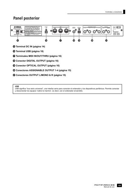 motif-rack 01-05 precauciones - Electromanuals.org