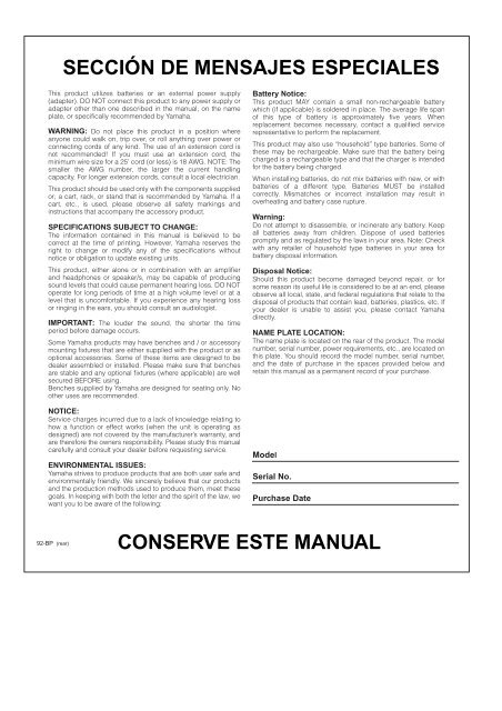 motif-rack 01-05 precauciones - Electromanuals.org