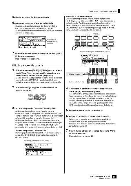 motif-rack 01-05 precauciones - Electromanuals.org