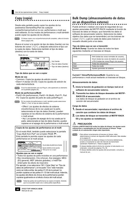 motif-rack 01-05 precauciones - Electromanuals.org