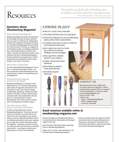 Woodworking Magazine, Spring 2004 - Popular Woodworking ...