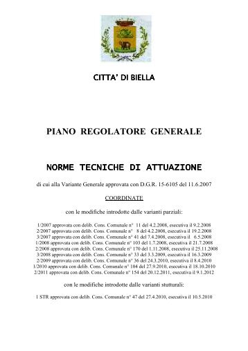 PIANO REGOLATORE GENERALE NORME ... - Comune di Biella