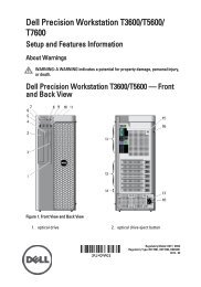 Dell Precision Workstation T3600/T5600/T7600 Setup and Features ...