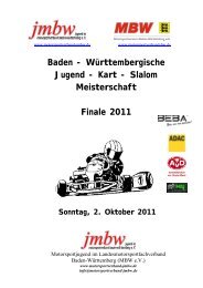 Baden - Württembergische Jugend - Kart - Slalom ... - jmbw