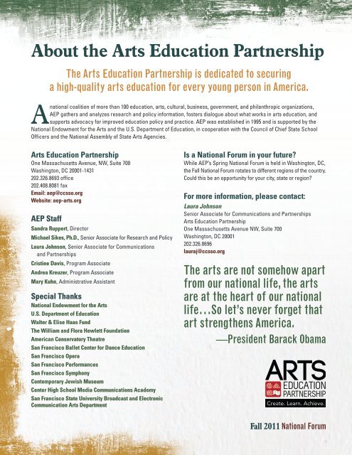 Transforming - Arts Education Partnership