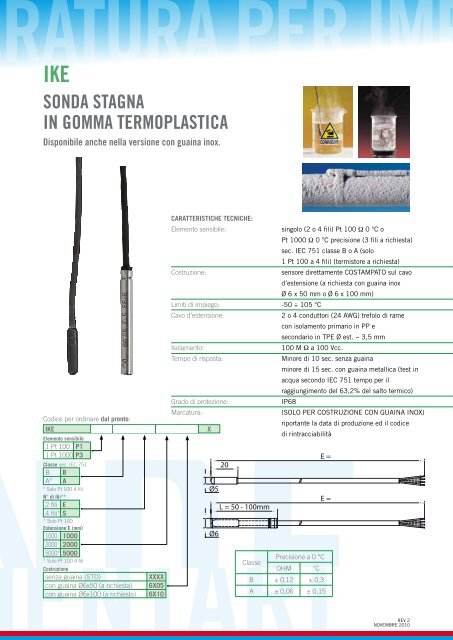 SONDE DI TEMPERATURA PER IMPIANTI ALIMENTARI ...