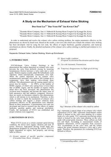 A Study on the Mechanism of Exhaust Valve Sticking