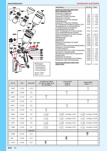 ZUBEHÖR KATALOG - BASF Coatings Services GmbH