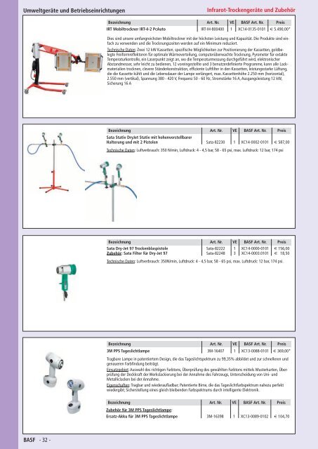 ZUBEHÖR KATALOG - BASF Coatings Services GmbH