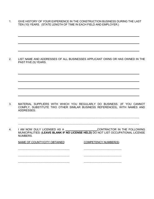 Application for Reciprocity - St. Lucie County