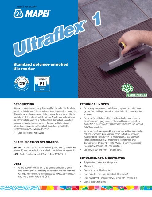 Ultraflex 1 Ultraflex 1 - Northland Construction Supplies